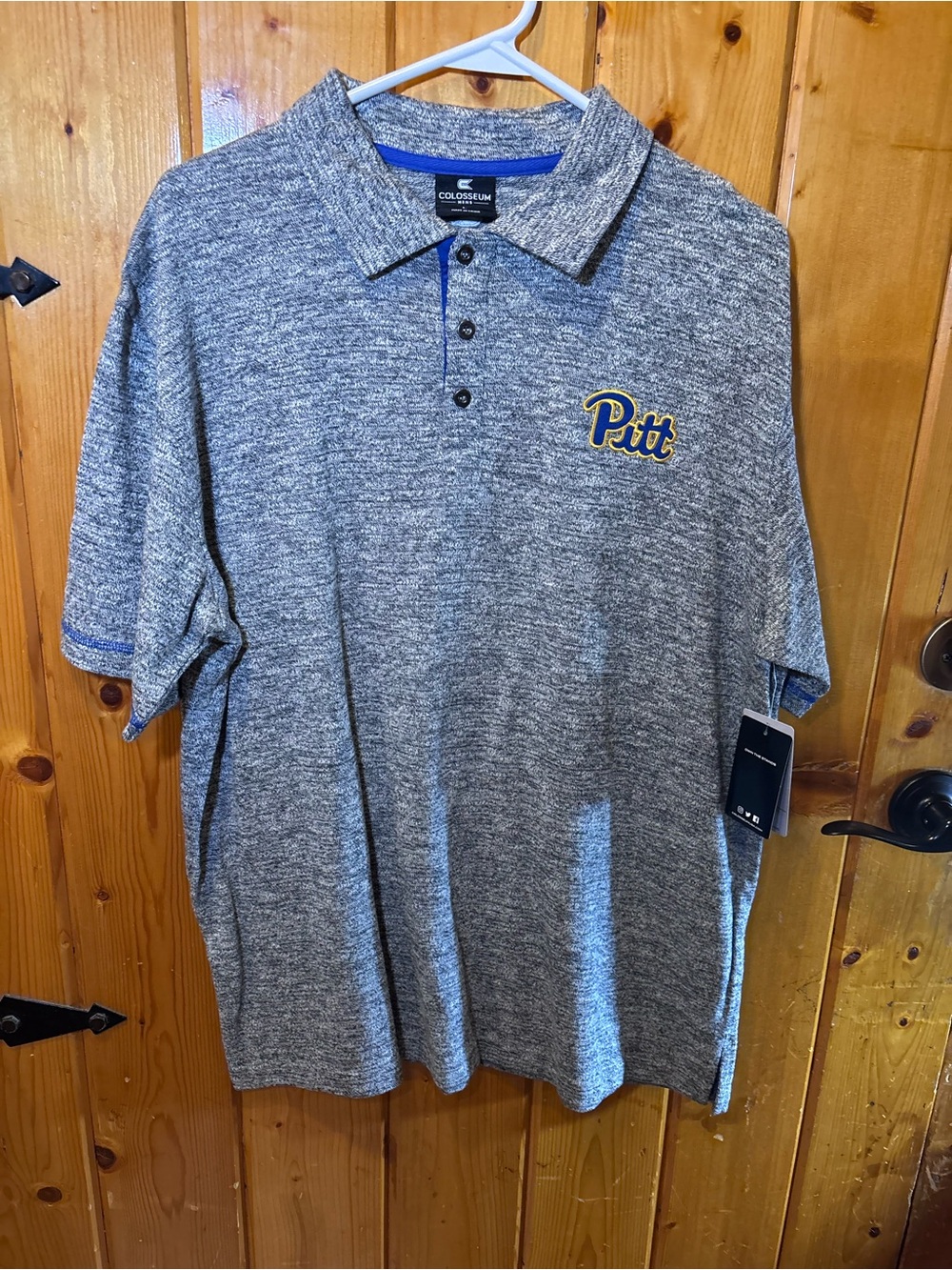 Pitt Panthers Colosseum Polo Shirt University of Pittsburgh Men’s Large NWT